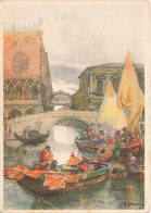 ARTS - Peintures Et Tableaux - Venezia - Ponte Della Paglia E Ponte Dei Sospiri - Carte Postale Ancienne - Malerei & Gemälde