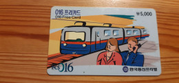 Prepaid Phonecard South Korea, Korea Telecom, Free Card - Train, Railway - Corée Du Sud