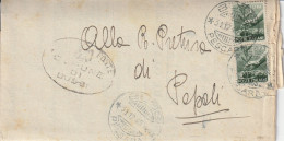 Italy. A163. Bussi. 1945. Stampe Da BUSSI *PESCARA* Per Popoli.  Democratica L. 1 X 2 - Paketmarken