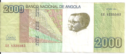 ANGOLA 2000 KWANZAS 2012 VF P 157 B - Angola