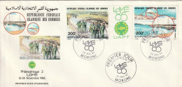 FDC - COMORES - PA N°212A (1985) Philexafrique III à Lomé - Comores (1975-...)