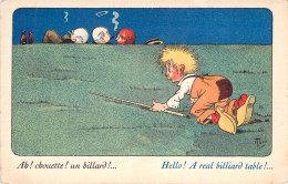 JEUX - Billard - Carte Illustration Mich - Humour - Editions Sid - Carte Postale Ancienne - - Giochi, Giocattoli