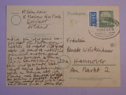 DC3 ALLEMAGNE  BELLE CARTE ENTIER  1955 HAINZBERG .HANNOVER +ZUG + AFFRANCH.INTERES SANT++ - Postcards - Used