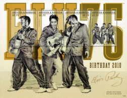 Antigua And Barbuda, 2010, MI 4781-4788, 75th Anniversary Of The Birth Of Elvis Presley, 1935-1977, 2 Sheets Of 4, MNH - Elvis Presley