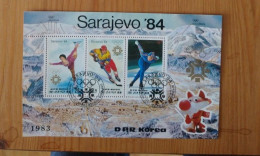 Korea 1983 Olympische Spiele Sarajevo Block 150 O/Used/Gestempelt - Korea (Noord)