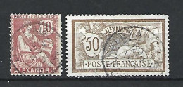 Timbre De Colonie Française Alexandrie  Oblitéré N 24 + 30 - Usados