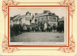 NOYAL PONTIVY  **  DEPART POUR LE CONSEIL DE REVISION CLASSE 1916 **  CONSCRITS **  TRES RARE ** - Andere & Zonder Classificatie