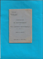 RARE Secretariat Général Du Gouvernement 1956 Ministère GUY MOLLET Composition Avec Cabinets Ministériel 47 Pages - Uniforms