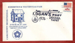Illustrierter Umschlag, Flagge, Kulientwertung, Logan's Port 1976 (22929) - Cartas & Documentos