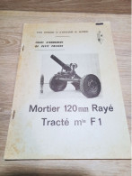 Manuel Atelier Cours Canon Obusier Mod F1 Tracté 120 Rayé - Vehicles