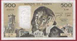 500 Francs "Pascal"- Du 07/06/1979.B--ALPH .X .99-----dans L 'état-- (939) - 500 F 1968-1993 ''Pascal''