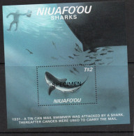 NIUAFOOU - 1987 - SHARKS SOUVENIR SHEET   " SPECIMENS"  MINT NEVER HINGED  - Altri - Oceania