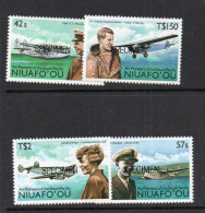 NIUAFOOU - 1987 - AVIATION PIONEERS  SET OF 4   " SPECIMENS"  MINT NEVER HINGED  - Oceania (Other)