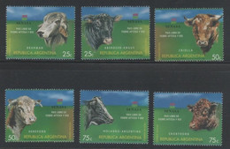 Argentina 1998 SENASA Cow Breeds Complete Set MNH - Unused Stamps