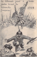 Illustration Militaria - Les Allemands Fuient - 1914 - Baionnettes Francaises - Carte Postale Ancienne - - Autres & Non Classés