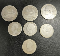 ESPAÑA. LOTE DE 7 MONEDAS DE PLATA - Sammlungen