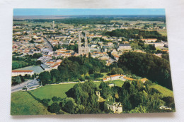 Cpm, Machecoul, Vue Générale Aérienne, Au Premier Plan Le Château De Gilles De Rais, Loire Atlantique 44 - Machecoul