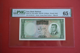 Banknotes Iran 50 Rials 1964  Pick #76 S/N  31/261521  PMG 65 - Iran