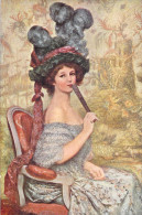 Illustrateur - Faivre - Femme A L'eventail - Musée Du Luxembourg - Tableau - Carte Postale Ancienne - - Other & Unclassified