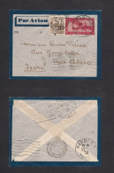 INDOCHINA. 1939 (17 Febr) Nam Dinti, Tonkin - Isere, France. Air. Single 36c Airlettersheet Stationary + Adtl Cds. Rever - Asia (Other)