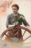 FÊTES ET VOEUX - Vive St Eloi - Un Jeune Homme Avec Une Roue En Bois - Colorisé - Carte Postale Ancienne - Other & Unclassified