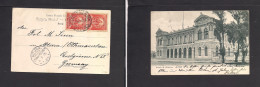 PERU. 1906 (3 July) Callao - Germany, Altona, Othmarschen (4 Aug) Medicin School Fkd Card. - Peru