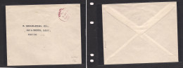 SUDAN. Sudan Cover 1953 Khartoum Local No Stamps Red Cachet Cds Comercial Usage, Interesting. Easy Deal. - Sudan (1954-...)