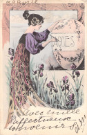 ILLUSTRATEUR - Lessieux - Femme Peignant Un Oeuf De Paques - Carte Postale Ancienne - - Lessieux