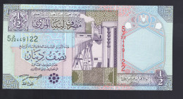 1/2 Dinar Year ND (2002) P63 UNC - Libia