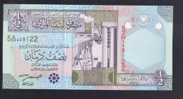 1/2 Dinar Year ND (2002) P63 UNC - Libya