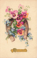 FÊTES ET VOEUX - Bonne Année - Fer à Cheval Et Fleurs - Colorisé - Carte Postale Ancienne - Nieuwjaar