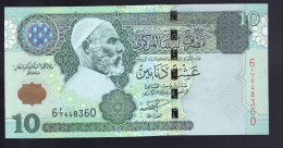 10 Dinar Year ND (2004) P70 UNC - Libia