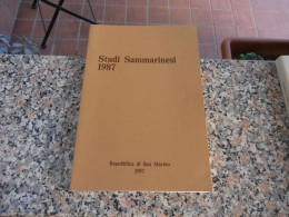 SAN MARINO - Studi Sammarinesi - 1987 - History, Biography, Philosophy