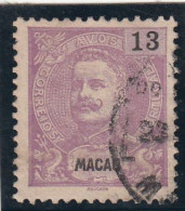 Macau, Macao, D. Carlos, 13 A. Lilás, 1898, Mundifil Nº 86 Used - Gebraucht