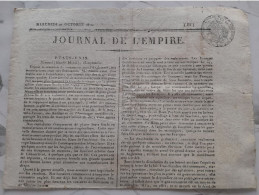 JOURNAL DE L'EMPIRE 21 OCTOBRE 1812 FRANCE ETATS UNIS ANGLETERRE PRUSSE SAXE - Giornali - Ante 1800