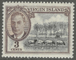 British Virgin Islands. 1952 KGVI. 3c MNH. SG 138 - British Virgin Islands