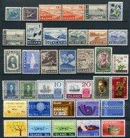 Iceland. Clearance Sale - 35 Stamps - All UNUSED / MINT - Colecciones & Series