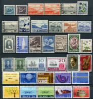 Iceland. Clearance Sale - 35 Stamps - All UNUSED / MINT - Collections, Lots & Séries