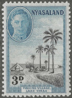 Nyasaland. 1945 KGVI. 3d MH. SG 148 - Nyassaland (1907-1953)