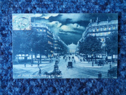 KB01/1413-Paris La Nuit : Avenue De L'Opéra 1907 Timbre Taxe - Paris La Nuit