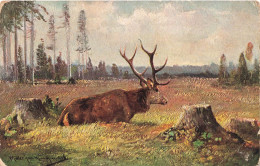 ARTS - Peintures Et Tableaux - Un Cerf - Carte Postale Ancienne - Malerei & Gemälde