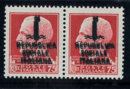 P1457 - R.S.I. , 494 B DOPPIA SOVRASTAMPA COPPIA , UNO TL L’ALTRO INTEGRO FIRMATO FIECHI - Altri & Non Classificati