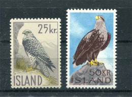 Iceland 1960-66 - Falcon & Eagle. All MINT - Ongebruikt