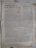 Journal GAZETTE DE FRANCE 27 Messidor An IX ( 16 Juillet 1801 ) ANGLETERRE ITALIE ALLEMAGNE NANCY PARIS - Kranten Voor 1800