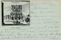 LYON Ancien Eglise Saint-Jean Et Manécanterie Timbre 10c  1900 - Lyon 5