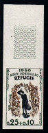 FRANCE - N°1253 - Année Mondiale Du Réfugié - NON DENTELE Bord De Feuille. Dessin Et Gravure Decaris. LUXE - 1951-1960