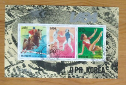 Korea 1983 Olympische Spiele Los Angeles Block 163 O/used/gestempelt - Korea (Noord)