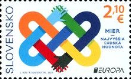 Slovakia, 2023, EUROPA Stamp - Peace - The Highest Value Of Humanity (MNH) - Ungebraucht