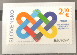 Slovakia, 2023, EUROPA Stamp - Peace - The Highest Value Of Humanity , From Booklet (MNH) - Nuevos