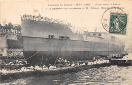 56-LORIENT- LANCEMENT DU CUIRASSE " JEAN BART " LE 22 SEPTEMBRE 1911 EN PRESENCE DE M. DELCASSE MINISTRE DE LA MARINE - Lorient